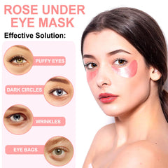 LAVONE rose extract hyaluronic acid patches close-up promoting hydration under eyes