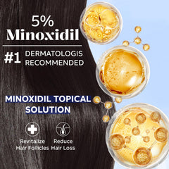 Lavtek Minoxidil spray dispensing action for scalp use.