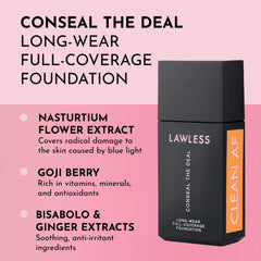 Swatch on skin reveals Conseal The Deal Amber full coverage with a weightless feel