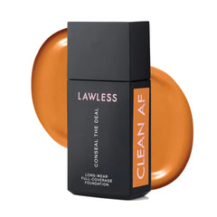 Lawless Conseal The Deal Camel bottle closeup shows a natural-matte finish for everyday wear.