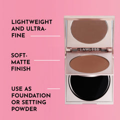 Lawless deep shade with a matte, soft-focus finish in close-up.