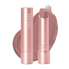 Lawless Forget the Filler Balm Whisper tube provides a hydrating tinted plump look.