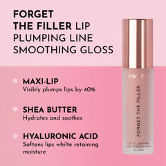 Close-up of Lawless Forget The Filler Lip Plumper applying gloss for glass-like shine