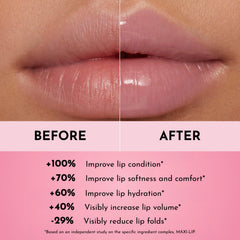 Lawless ultra-shiny gloss on lips delivering glass-like finish