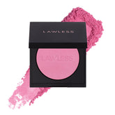 LAWLESS Make Me Blush Daisy Pink talc-free powder texture close-up for velvety finish