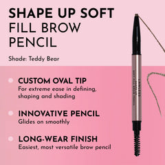 Lawless oval-tip brow pencil for easy shading and defined arches