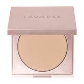 LAWLESS talc-free skin smoothing powder light compact provides natural coverage and a soft finish.