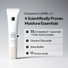 LAYERLAB Barrier Moist Cream being applied on hand for daily hydration