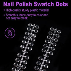 Laza adhesive stickers securely attach swatches to displays for quick references.