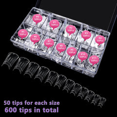 Laza duck nail tips wide flared end for extra space for art.