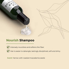 Lazartigue Nourish Shampoo coconut oil focus, gently softens hair and preserves moisture.