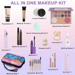 LAZORA all-in-one makeup kit for quick full-face application.