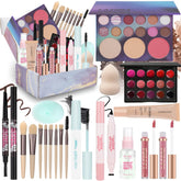 LAZORA makeup kit all-in-one face brushes for easy blending and polished looks.