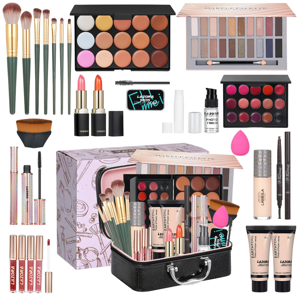 LAZORA makeup kit box2 full set for everyday looks with all-in-one beauty essentials