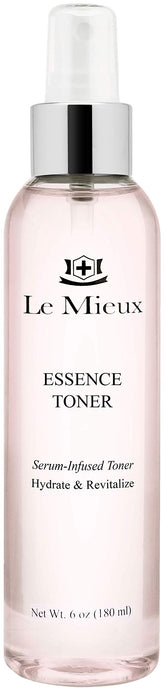 Le Mieux Essence Toner spray bottle delivers lightweight hydration for sensitive skin.