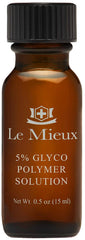 Le Mieux Glyco Polymer Solution bottle shown for gentle exfoliation and smoother texture