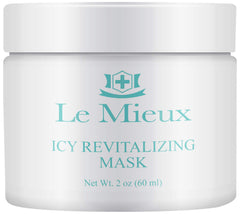 Le Mieux Icy Revitalizing Mask jar close-up showing creamy clay texture