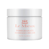 Le Mieux Pomegranate Massage Cream bottle showcases a luxurious, hydrating option for facial care.