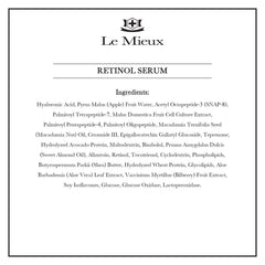 Le Mieux Retinol Serum texture close-up showing rich, overnight hydration formula.