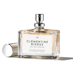 Vanity display of Le Monde Gourmand Clementine Bisous elegant packaging on shelf
