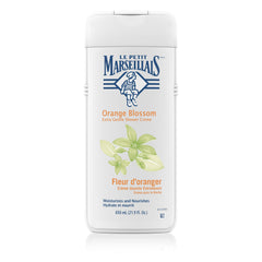 Le Petit Marseillais orange blossom shower creme bottle in a 650ml pack for daily cleansing