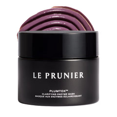 Le Prunier Plumtox clarifying mask packaging highlights vegan formula benefits