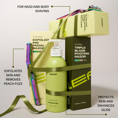 Leaf Shave Glow Box Prism Dermaplaner exfoliation for gentle peach fuzz