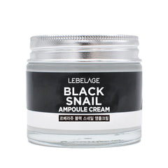 LEBELAGE Black Snail Ampoule Cream jar for deep hydration and daily anti-aging care