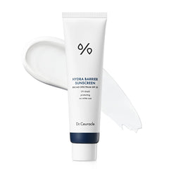 Leegeehaam Dr.Ceuracle Hydra Barrier sunscreen bottle provides broad SPF 50 and dewy glow.
