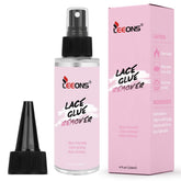 LEEONS lace wig remover spray bottle eases tape removal with gentle action.