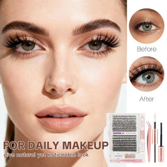 LEESKELASH 30D-40D lash clusters offer wispy volume with natural blend.