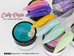 Legacy Nails Cake Pops Collection supports nail extensions and overlays with a self-leveling formula