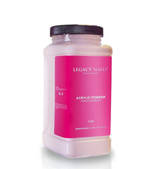 Legacy Nails Crystal Pink Powder bottle for smooth blending in nails.