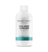Legacy Nails liquid monomer bottle front view for professional nail extensions with smooth adhesion.