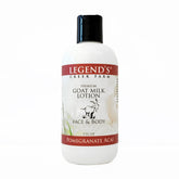 Legend's Creek Goat Milk Lotion bottle on a bathroom shelf providing deep hydration