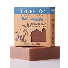 Legend's Creek Goat Milk Soap Nag Champa scent for calming daily use.