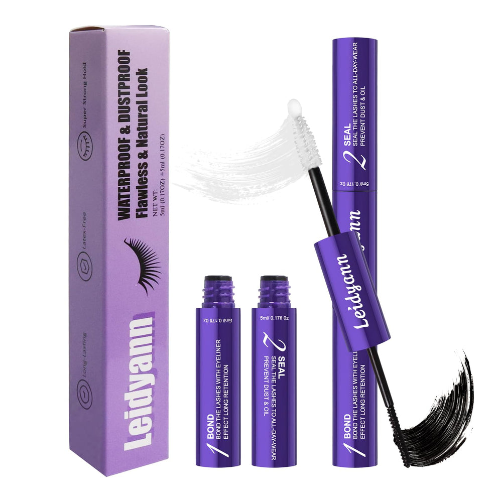 Leidyann eyelash glue dual-ended applicator for precise bond and seal