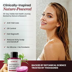 Lemcuh Biotin & Onion Shampoo foam-lather shows thorough cleansing without weighing hair down.