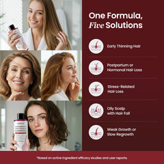 Lemcuh Biotin & Onion Shampoo rosemary-note bottle emphasizes volumizing effect.