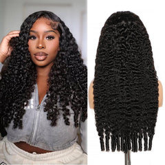 Lemoda Burmese curly 13x6 wig front view shows natural hairline for seamless styling