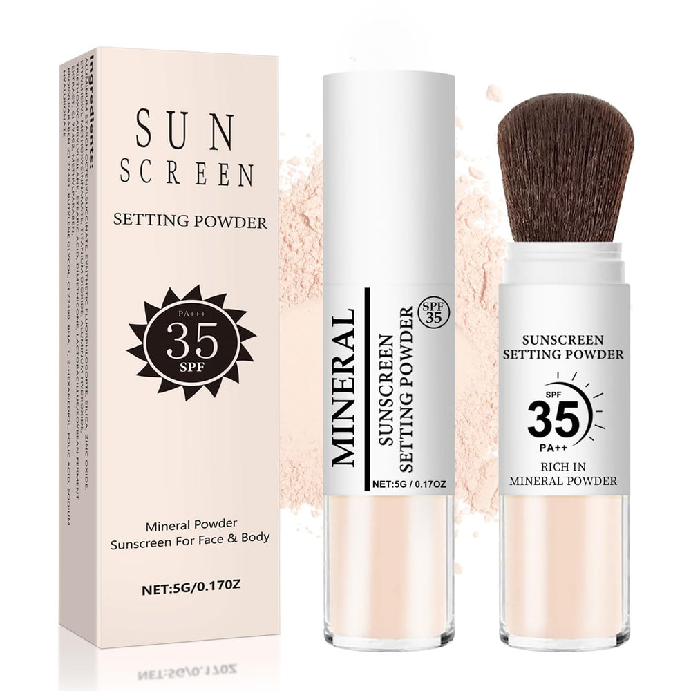 LemonSac mineral powder bottle for precise SPF 35 coverage