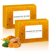 Lemon Turmeric Kojic Soap Bar pack front view for gentle cleansing and daily use.