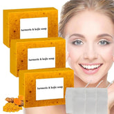 Lemon Turmeric Kojic Soap bar for daily cleansing and gentle exfoliation.