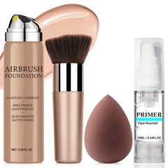 LemonSac airbrush foundation spray bottle close up showing natural coverage