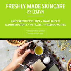 Lemyn Organics violet glass packaging protecting potency and extending freshness