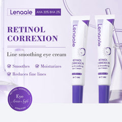 Lenaale retinol infusion highlights anti-aging care around eyes.