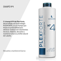 Lendan Repair Shampoo Plex Forte foam demonstrates gentle cleansing and rich lather