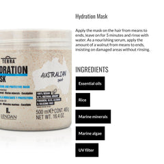 Lendan Terra Hydration Mask UV shield: protects color and shine from sun exposure