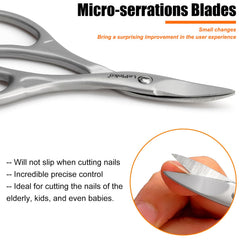 LePinko stainless steel nail scissors with satin finish for durability
