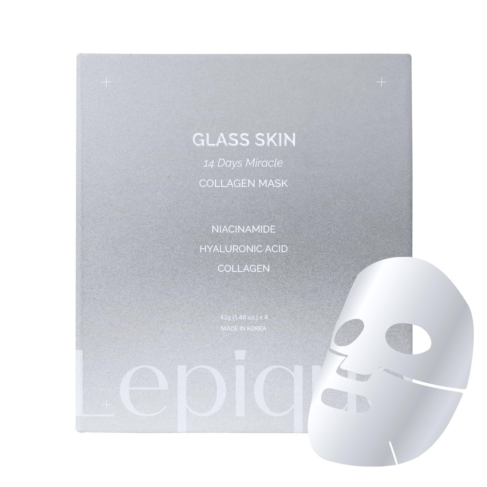 Lepique Luxury Spa-Grade Collagen Overnight Mask 4 sheets promotes deep hydration overnight.